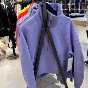 Lululemon Scuba Oversized Funnel Neck Half-Zip Sz M/L Lilac Smoke